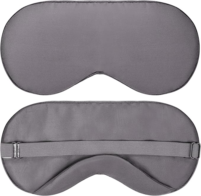 Sleep Mask - Dark Gray, 100% Viscose Derived from Bamboo - Lightweight Eye Mask by VeganSilk