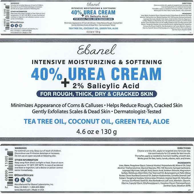 Ebanel Urea Cream 40% plus Salicylic Acid 2%, Foot Cream - Image 7