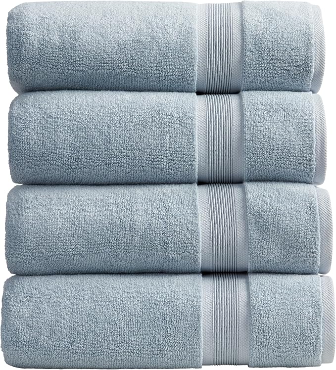 Springtree Home Luxury Bamboo Rayon Bath Towel Set of 4 | 35% Bamboo Rayon by SpringtreeHome