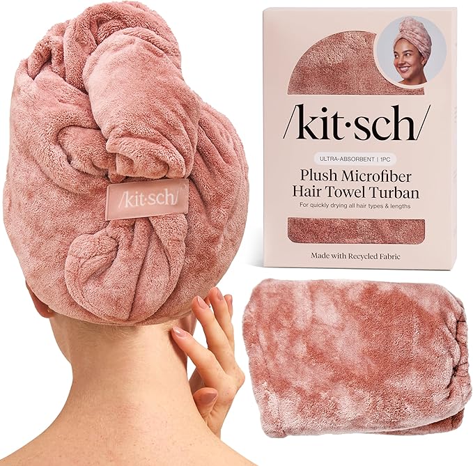 Kitsch Plush Microfiber Hair Towel Wrap by Kitsch