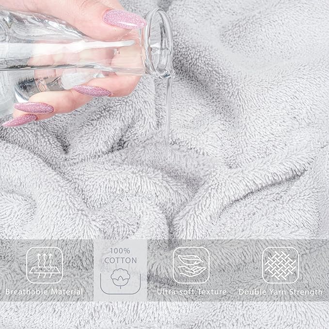 Cotton Paradise 100% Cotton 40x80 Oversized Bath Sheet, Extra Large Turkish - Image 4