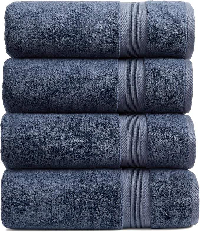 Springtree Home Luxury Viscose from Bamboo Bath Towel Set of 4 | 35% Viscose by SpringtreeHome