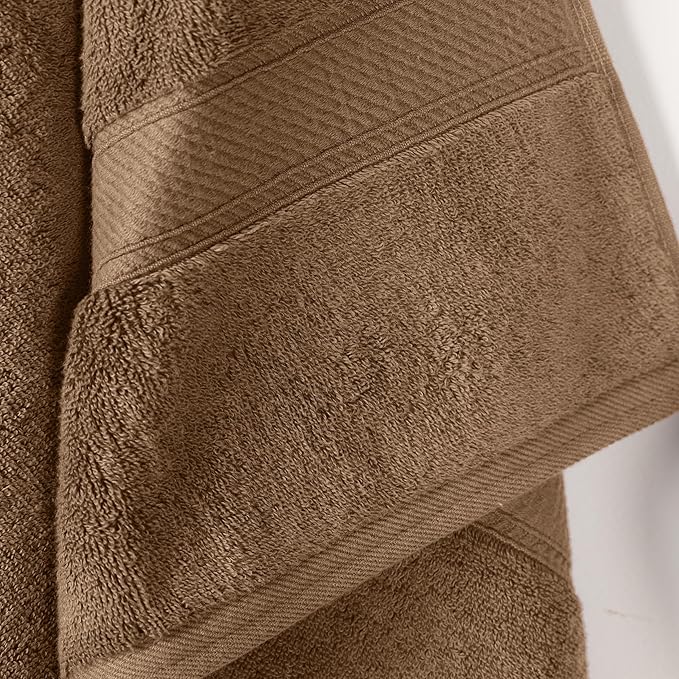 SUPERIOR Egyptian Cotton Pile Bath Towel Set of 2, Ultra Soft Luxury Towels - Image 3