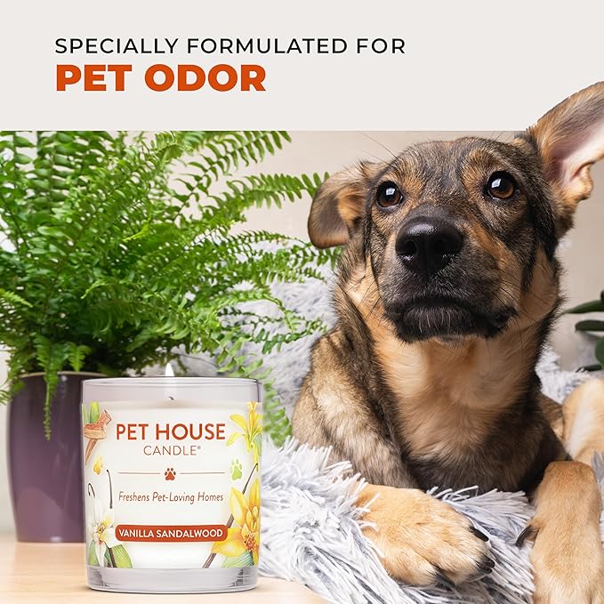 Pet House Candle Plant-Based, Clean Burning Long Lasting Scented Pet Odor Candle - Image 5
