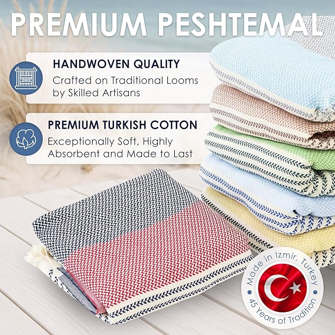 ATANI Turkish Beach Towel, Converts to a Bag, Oversized 100% Cotton Bath Towels - Image 6