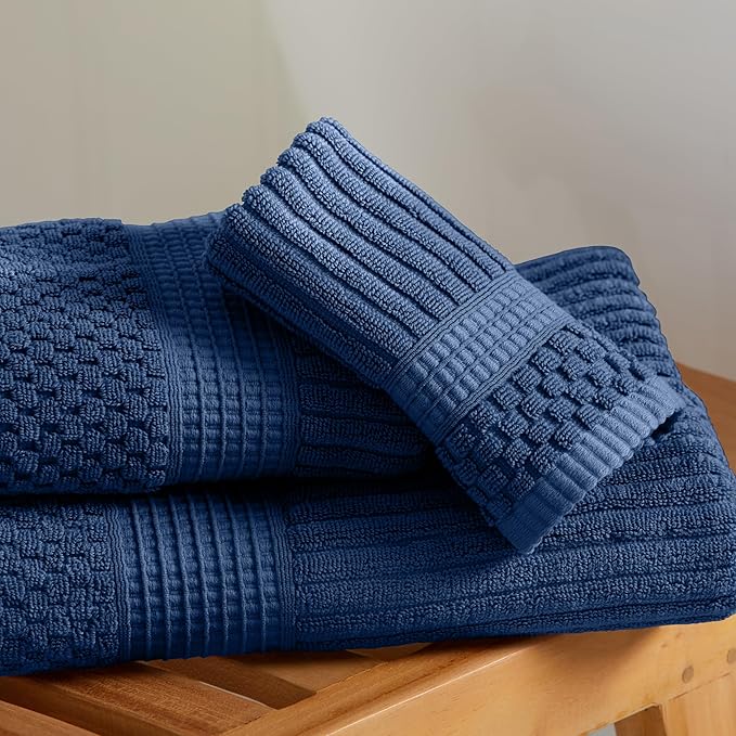 Springtree Home 100% Cotton Bath Towel Set | 6 Piece Set | Absorbent & - Image 7