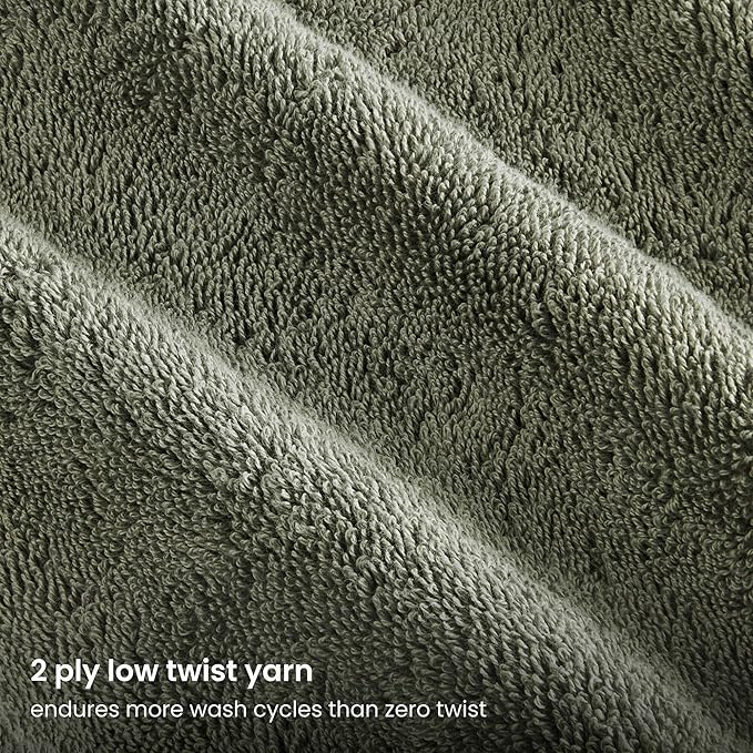 BIOWEAVES 100% Organic Cotton 700 GSM Plush Luxury Bath Towels - Image 4