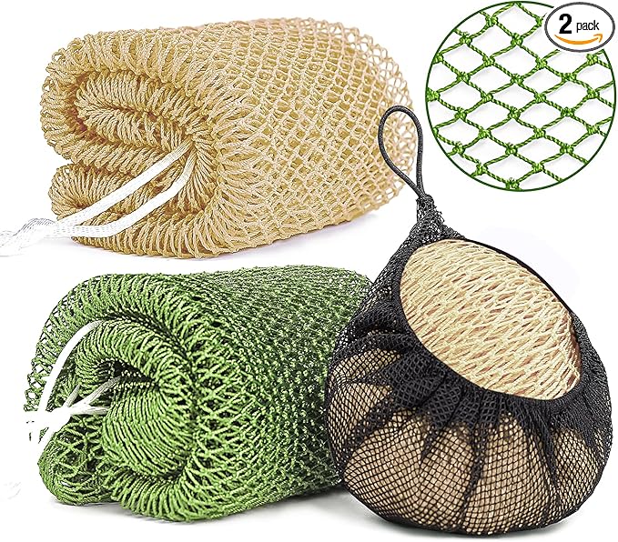 2 Pack African Net Sponge Exfoliating Body Scrubber Bath Sponge by Unknown