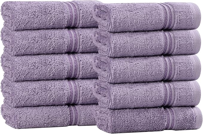 Superior Egyptian Cotton 10-Piece Face Towel Set, Small Towels by SUPERIOR