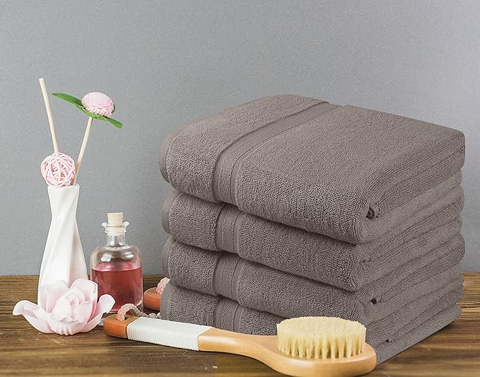 Towel and Linen Mart 4 Pieces Bath Towel Sets - Image 6