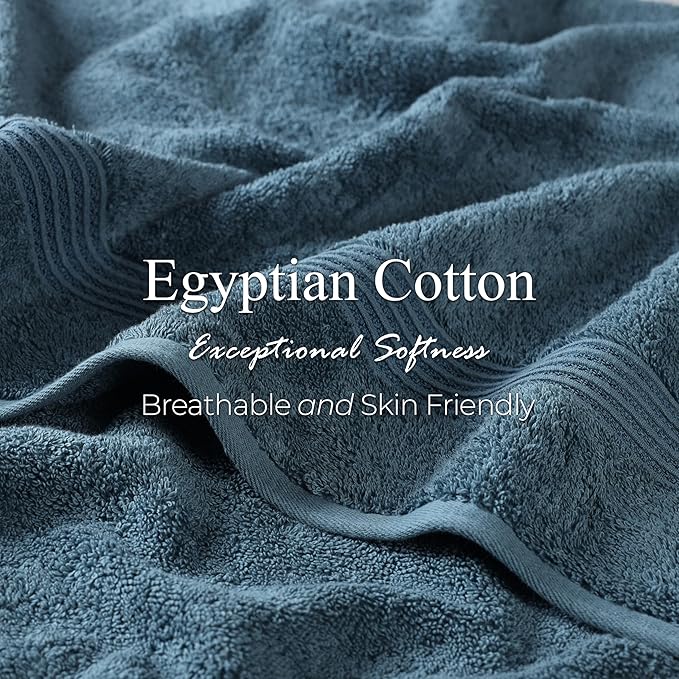 Superior Egyptian Cotton 2-Piece Bath Sheet Towel Set, Oversized Body Towels - Image 7