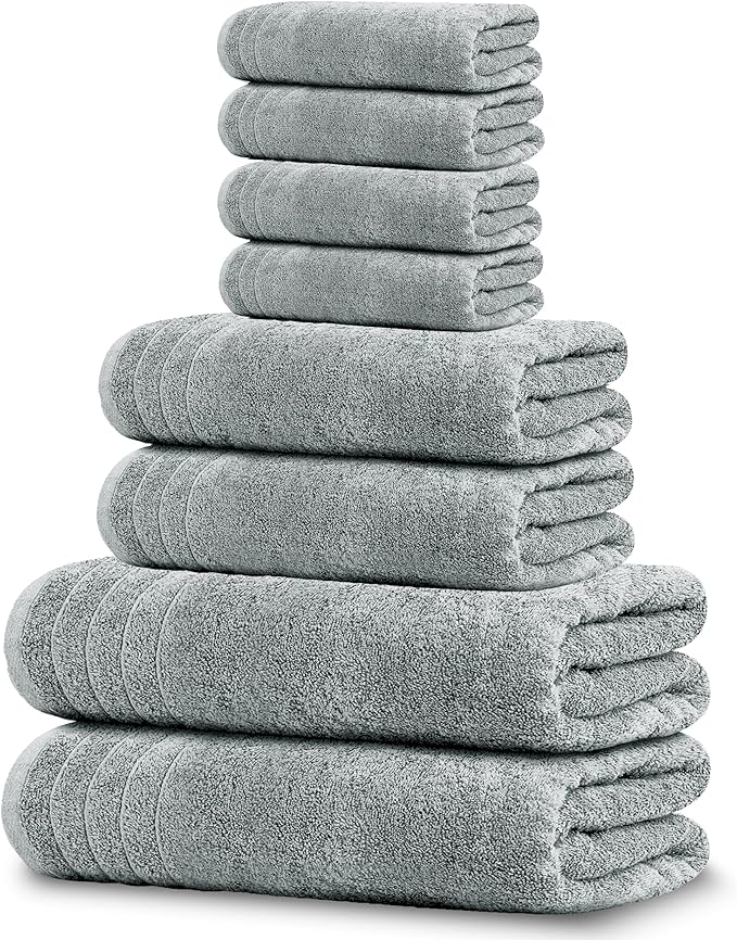 Tens Towels Pack of 8 Towels Set, 2 Extra Large Bath, 2 Hand, 4 Washcloths by TensTowels