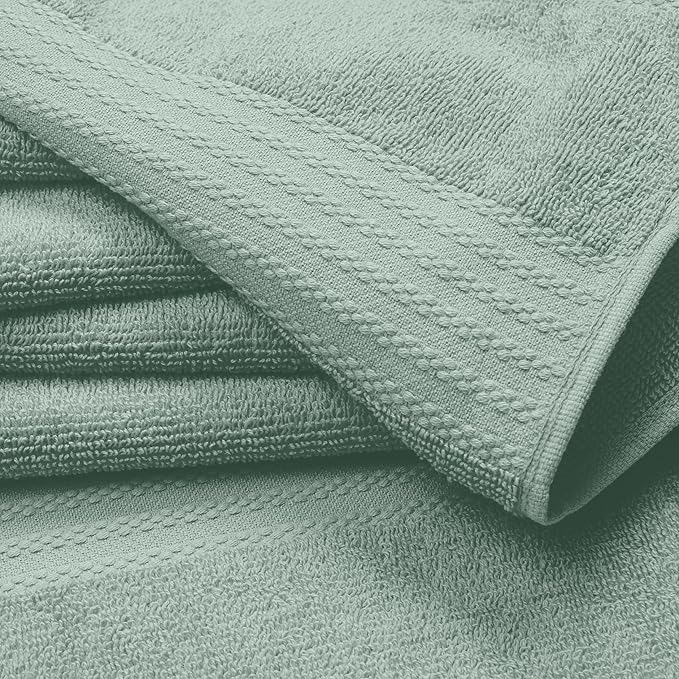 GLAMBURG Ultra Soft 12-Piece Washcloths Set 13x13-100% Ringspun Cotton - Image 2