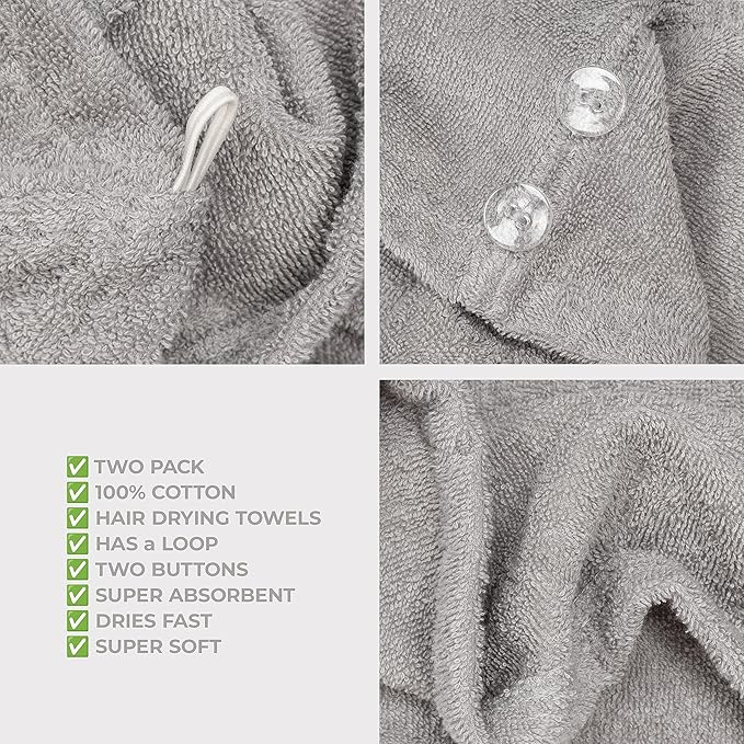 American Soft Linen 100% Cotton Hair Towels - Image 5