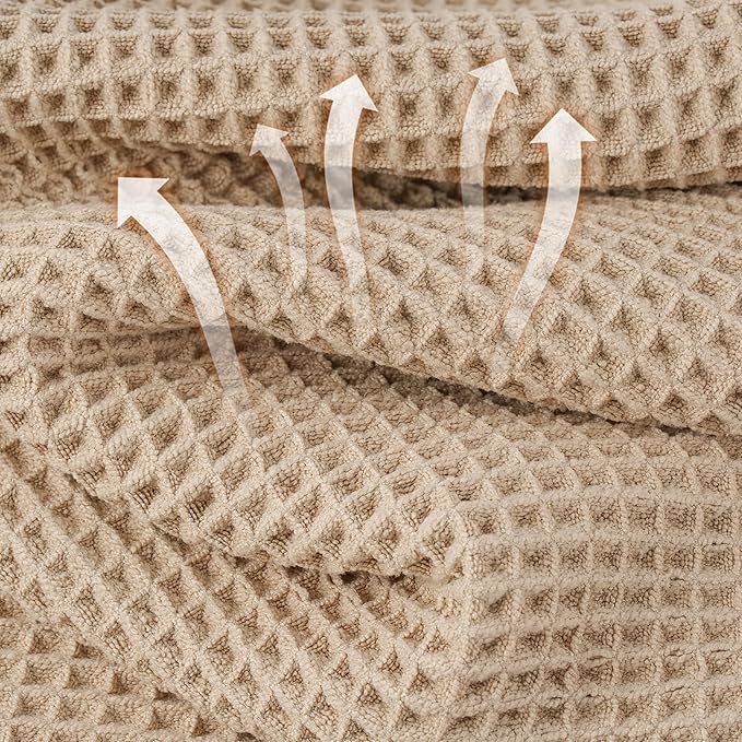 MICROFI New Microfiber Waffle Bath Towels, 2 Pieces, Fast Drying, Lint Free 430 - Image 2