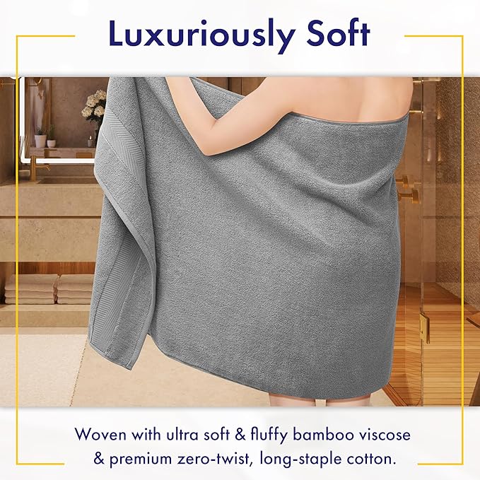 Alusa Home Ultra Soft & Plush Viscose from Bamboo Bath Towels - Image 2