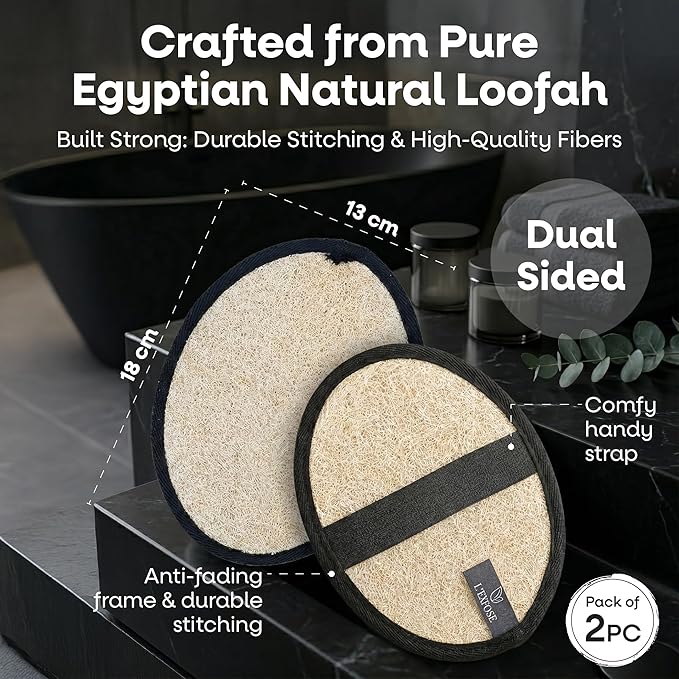 L'Exfose Mens Loofah – Natural Egyptian Fiber Loofah - Image 3
