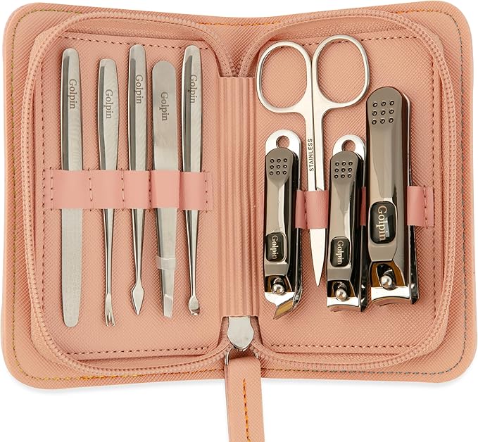 9 Pcs Manicure Set for Women Men & – Stainless Steel Manicure & Pedicure Kit - Image 2