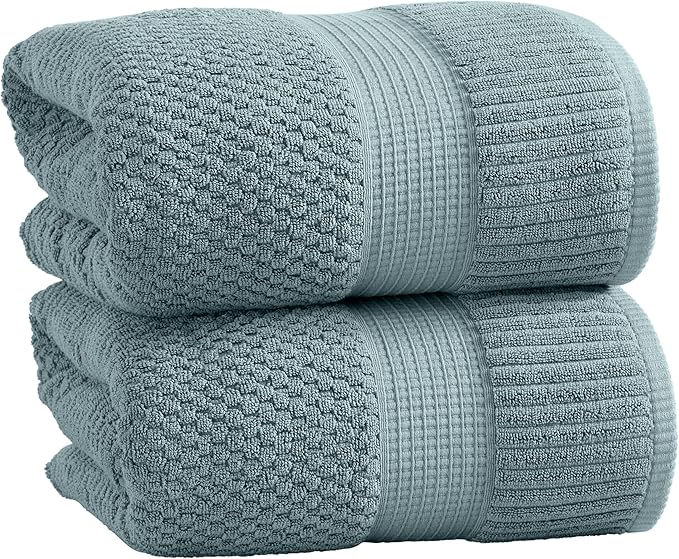 NY Loft 100% Cotton 2 Pack Bath Sheet Towel Set | Extra Large Oversize Bath by NYLoft