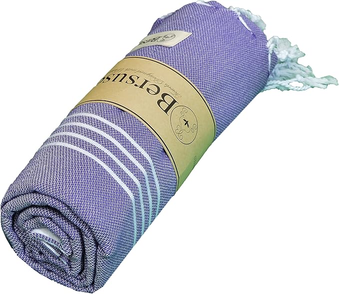 Bersuse Towels Anatolia XL Beach Blanket Throw Blanket Turkish Towel 100% - Image 2