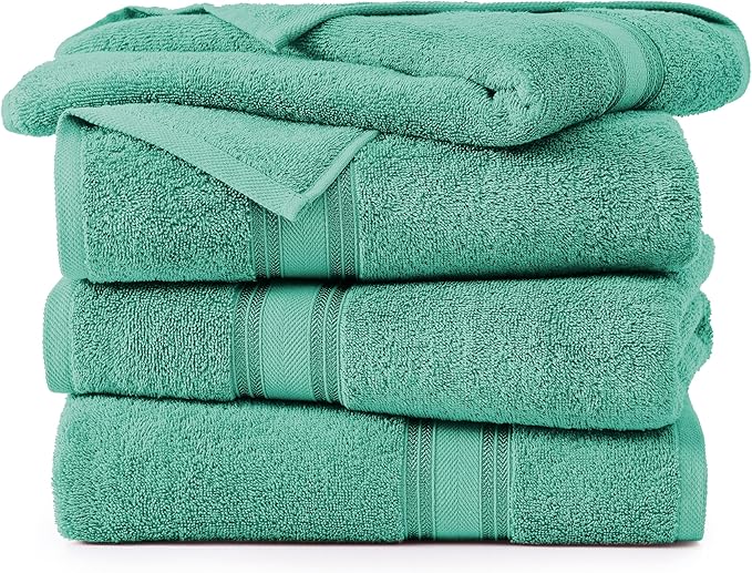 LANE LINEN 100% Cotton Bath Towels 4 Pack - Image 2