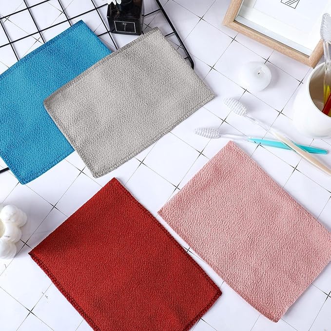 Tatuo 12 Pieces Korean Exfoliating Mitt Glove Italy Towel Body Skin Scrubber - Image 7