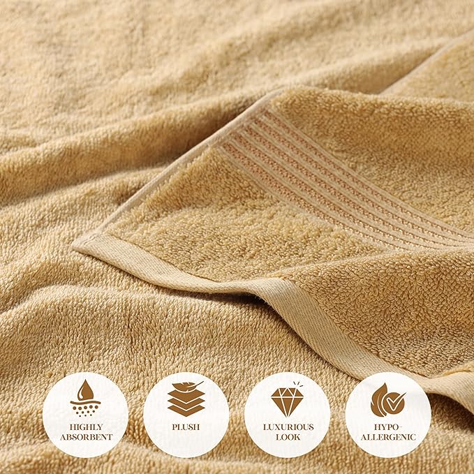 Superior Egyptian Cotton 3-Piece Towel Set, Basic Towels - Image 8