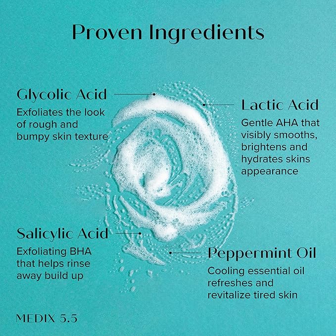 MEDIX Glycolic Acid + Lactic Acid Exfoliating Body Wash Gel | KP Bump Eraser | - Image 4