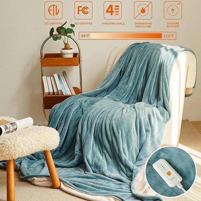 JET'S HOME Heated Blanket Twin 62"x84" - Image 2