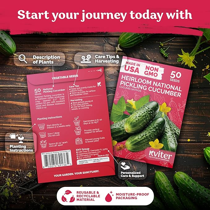 KVITER 50 National Pickling Cucumber Seeds - Image 2
