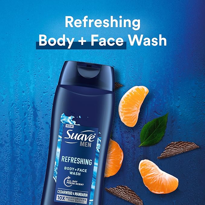 Suave Men Moisturizing Body & Face Wash, - Image 2
