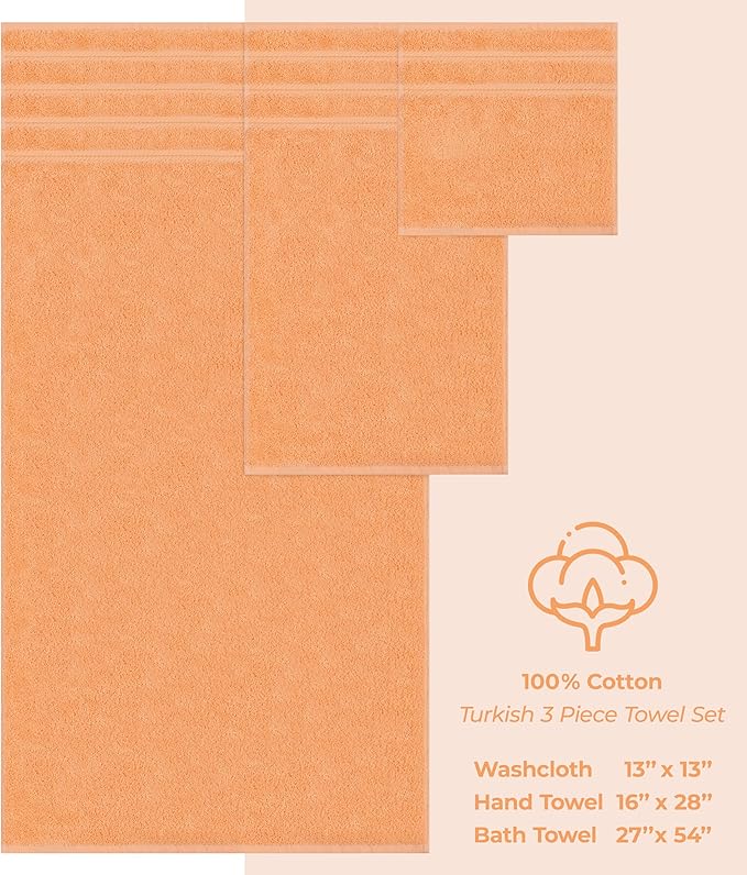 American Soft Linen Premium 3 Piece Towel Set, 1 Bath Towel 1 Hand Towel 1 - Image 4