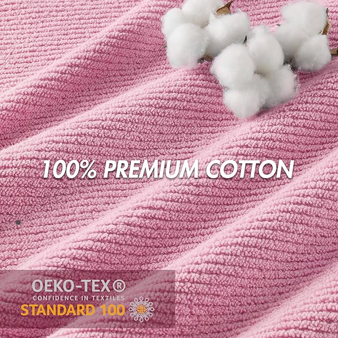 Madison Park Bathroom Towel Set of 6 Diagonal Ribbed, 500 GSM - Image 3