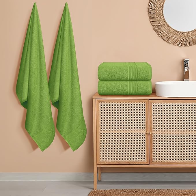 Belizzi Home 4 Pack Bath Towel Set 27x54, 100% Ring Spun Cotton, Ultra Soft - Image 3
