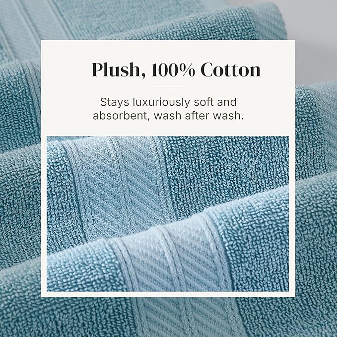 Modern Threads Botanical Vine 6-Piece 100% Cotton Towel Set – Reversible Yarn - Image 5