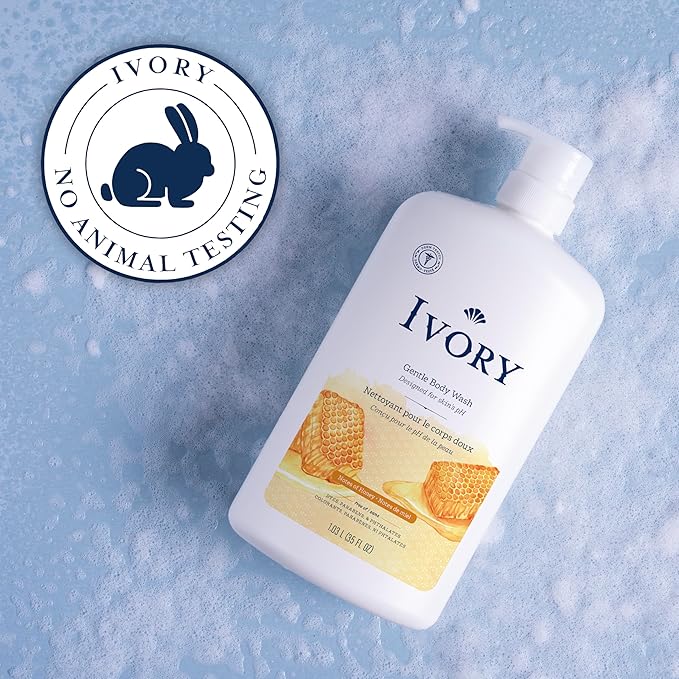 Ivory Body Wash Gentle, Free of dyes, and phthalates, Honey Scent, 35 oz - Image 5