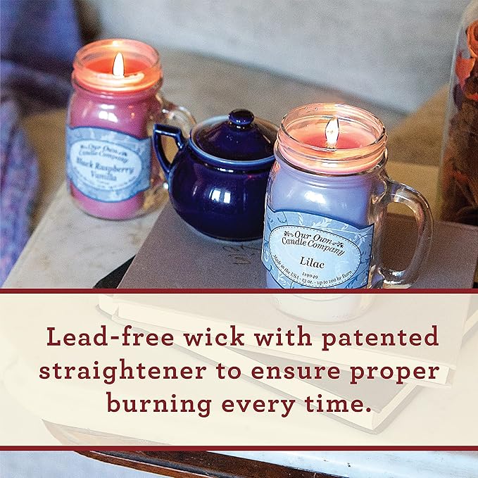 Our Own Candle Company Lavender Chamomile Scented Mason Jar Candle, 100 Hour - Image 4
