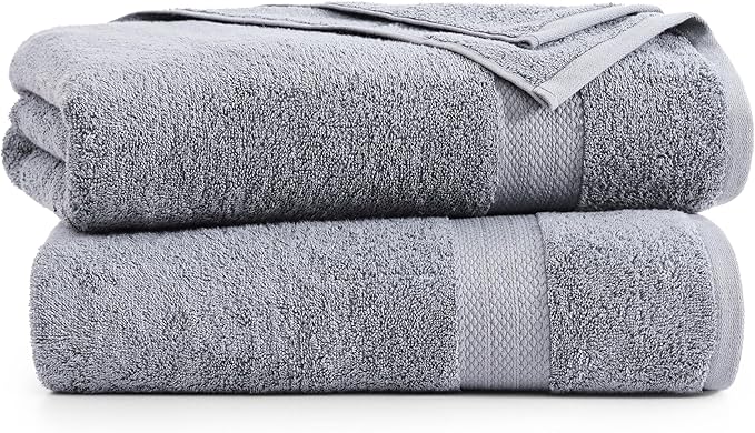 LANE LINEN 100% Long Staple Cotton Bath Sheets Set of 2 - Image 2