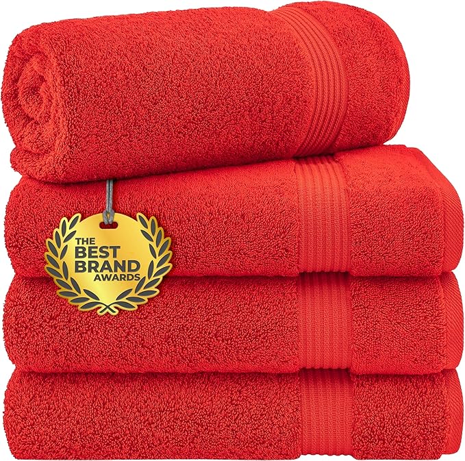 Cotton Paradise 4 Piece Turkish Bath Towels by UNITEDHOMETEXTILE