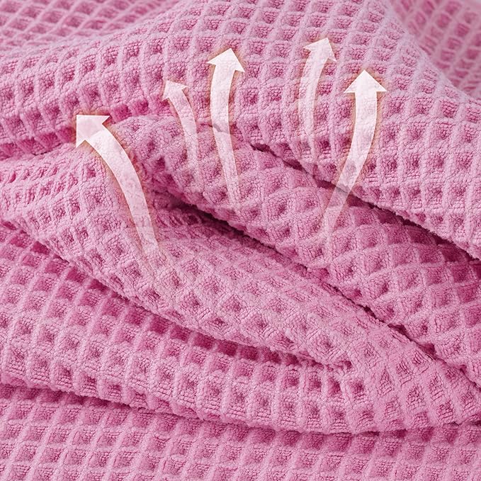 MICROFI New Microfiber Waffle Bath Towels, 2 Pieces, Fast Drying, Lint Free 430 - Image 2