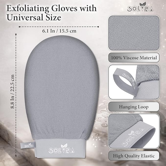 Exfoliating glove for Shower & Exfoliating body scrubber – 100% Vegan Viscose - Image 2