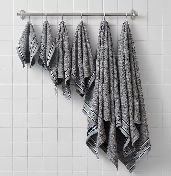 Nautica - Bath Towels, 100% Soft & Absorbent Fluffy Cotton, Highly Absorbent & - Image 3