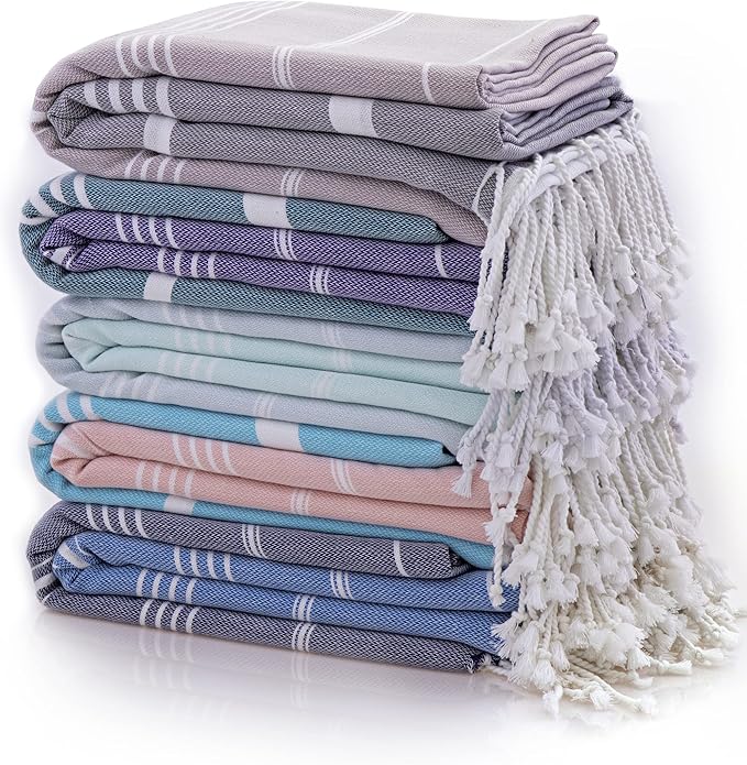 Turkish Beach Towel | 100% Cotton, 38 x 70 Inches | Quick Dry, Sand Free - Image 7