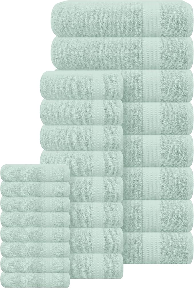 GLAMBURG Ultra Soft 24-Piece Towel Set - Image 3