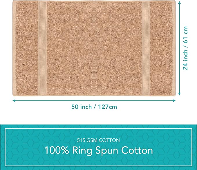 Pleasant Home Bath Towels Set of 6 100% Cotton, 515 GSM | Lightweight, Soft & - Image 8