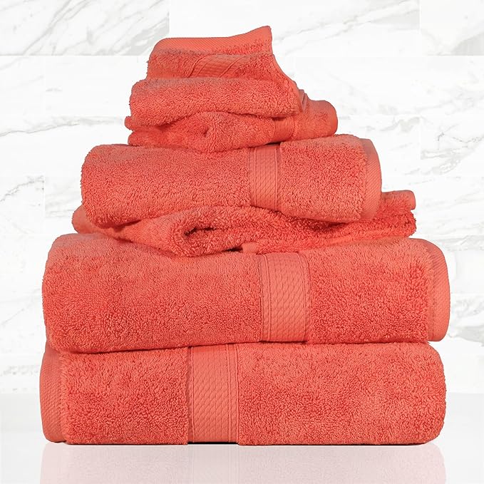 SUPERIOR Egyptian Cotton Pile 6 Piece Towel Set, Includes 2 Bath, 2 Hand - Image 2