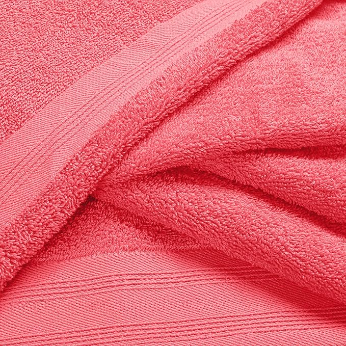 Ultra Soft 6 Pack Cotton Towel Set, Contains 2 Bath Towels 28x55 inch, 2 Hand - Image 2