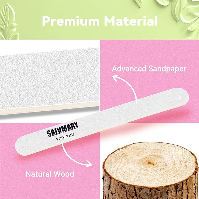Professional Disposable Small Nail Files 100/180 Grit Double Sided White Emery - Image 5