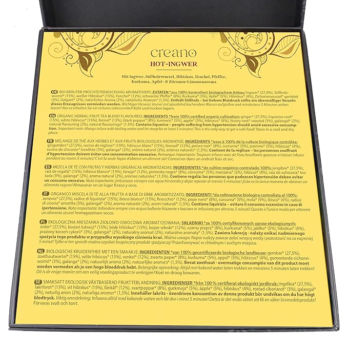 Creano Organic Herbal Tea Gift Set "Organic Herbal Tea" – 12 Pyramid Tea Bags - Image 5