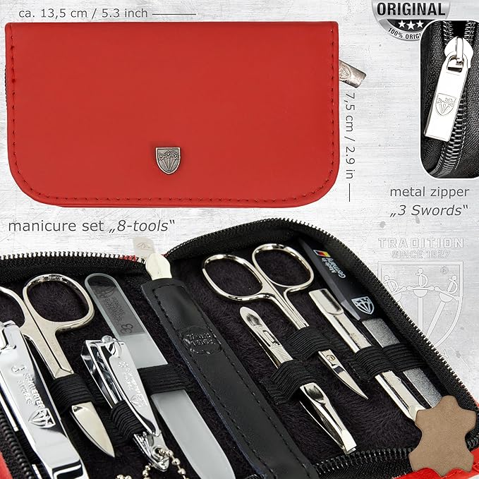3 Swords Germany – brand quality 8 piece manicure pedicure grooming kit set - Image 5